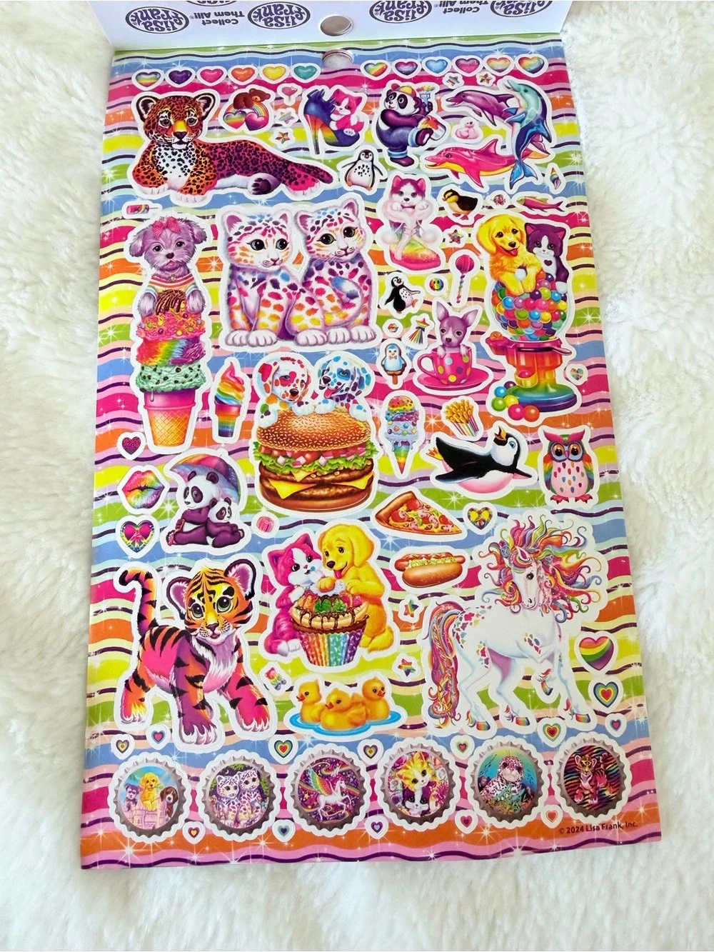 Lisa Frank 600+ Sticker Book Set of 2 – Brand New - 90s Y2K - Stationary Rainbow